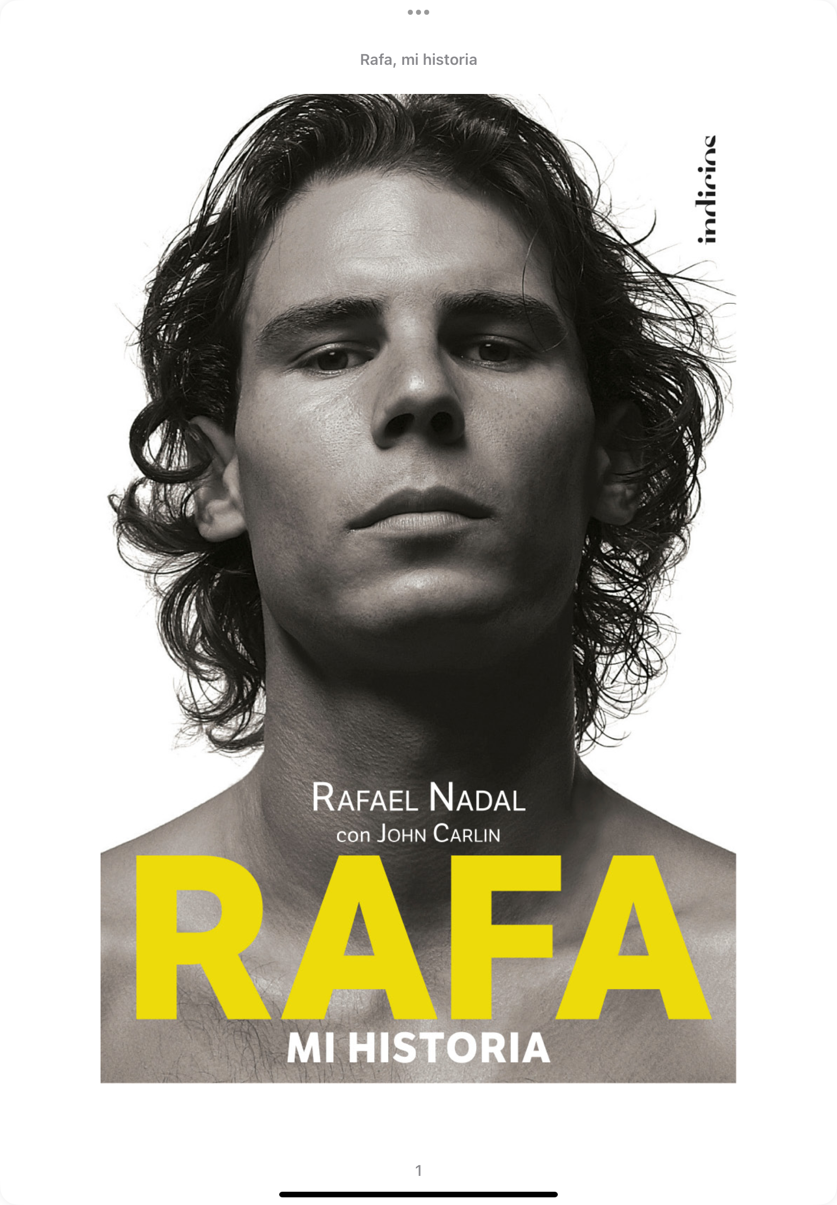 Portada de Rafa, mi historia